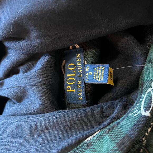 POLO RALPH LAUREN KIDS graphic-print long-sleeve hoodie Sz Large (14-16) - Picture 4 of 4